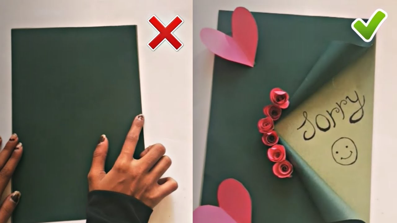 How to Make a Beautiful Sorry Card || Sorry Card Tutorial || Simple Card Making #sorry #cards