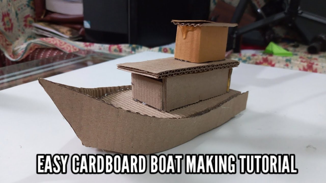 How To Make A Easy Cardboard Boat | Cardboard Ship Tutorial