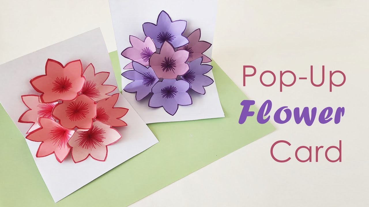 How to Make Flower Pop Up Card | Flower Pop Up Card Tutorial | Pop Up Card Idea | Paper Craft Ideas