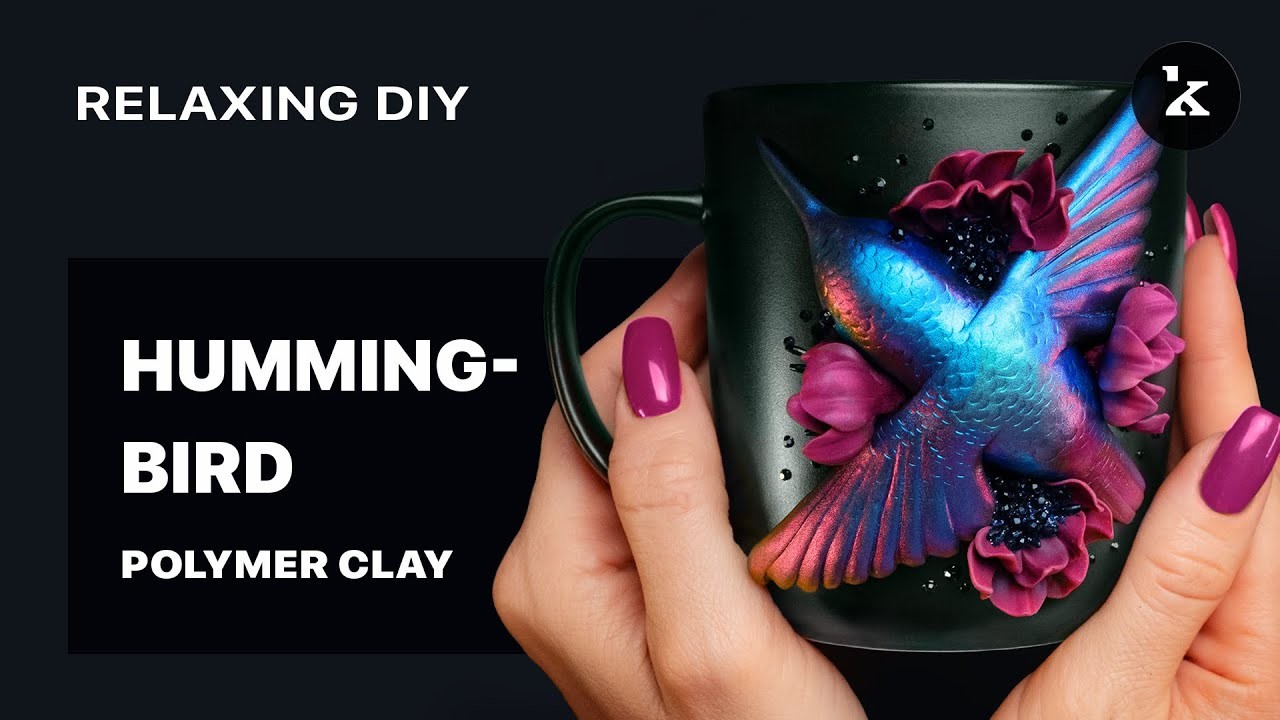 Hummingbird polymer clay DIY  I   Relax video   I   4K tutorial