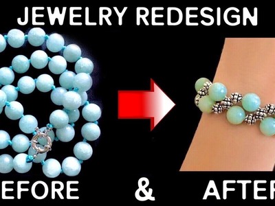 Jewelry Making | Stretch Bracelet Tutorial | Jewelry Redesign Before and After | DIY Beaded Bracelet