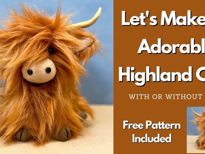 Let's Make an Adorable Highland Cow.Highland Cow Gnome Pet.Cute Animal.Not a Toy