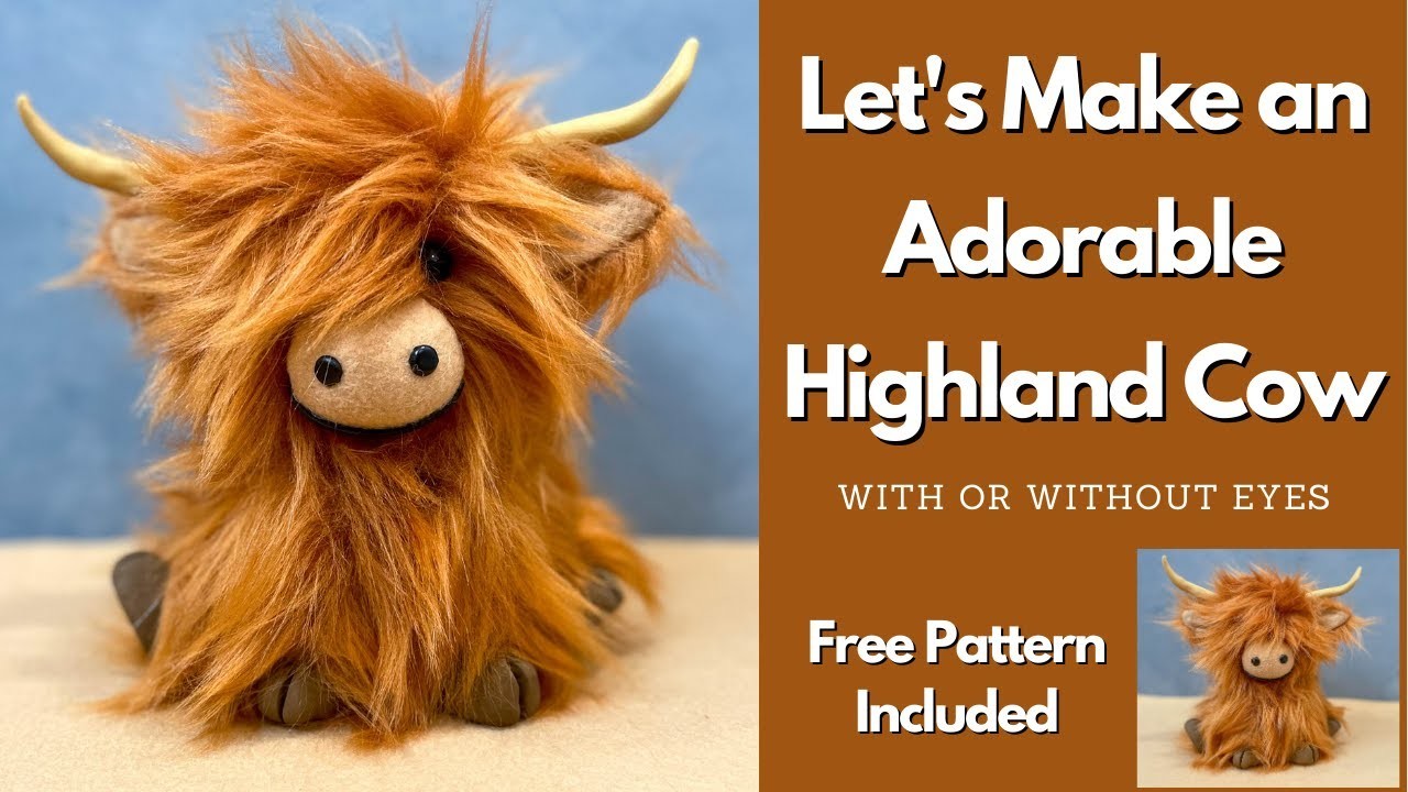 Let's Make an Adorable Highland Cow.Highland Cow Gnome Pet.Cute Animal.Not a Toy
