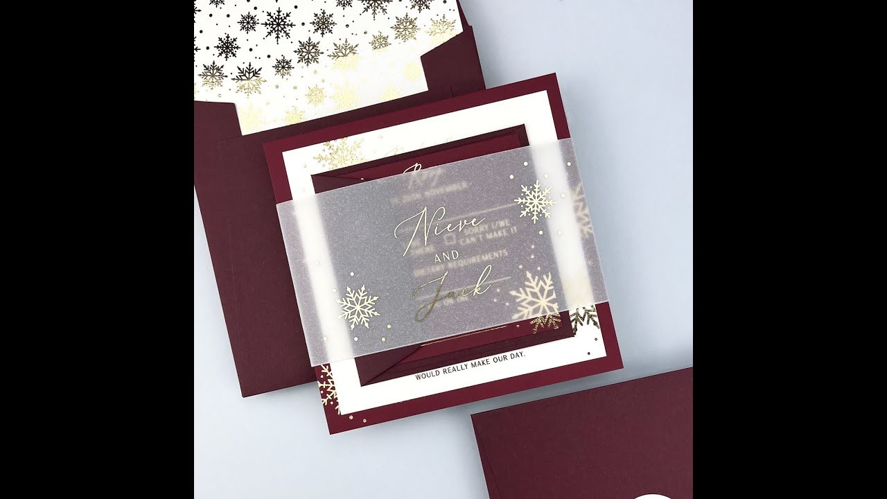 Nieve Wedding and Evening Invitation DIY Tutorial