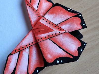 Origami butterfly bookmark tutorial