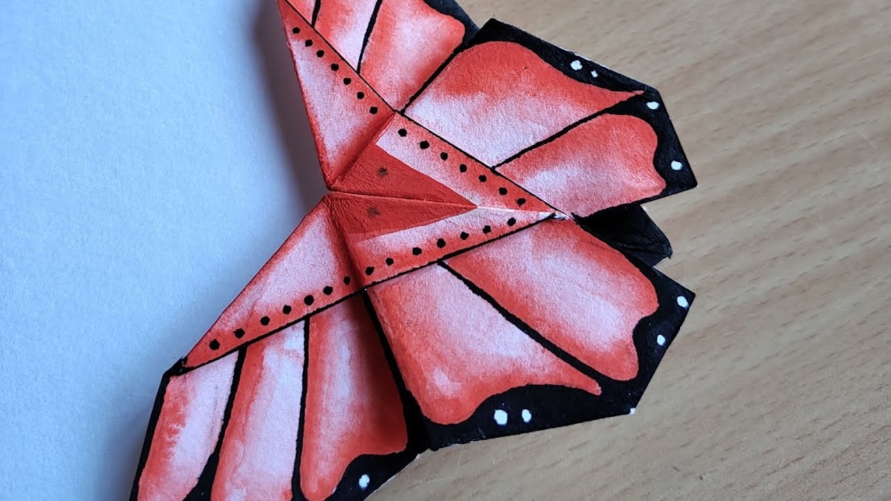 Origami butterfly bookmark tutorial