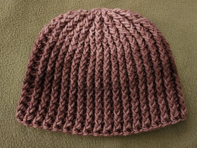 Quick & Easy Ribbed Hat - Crochet Tutorial!