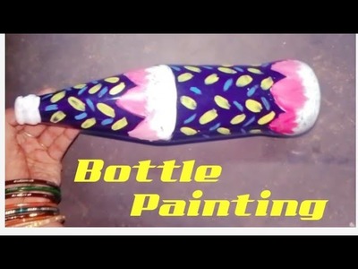 Simple bottle Painting for beginners step by step tutorial.bottle Painting #bottlepaintingtutorial