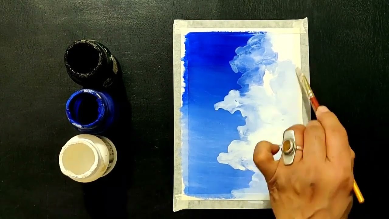 Simple Painting for Beginners. Acrylic Painting Step by Step Tutorial