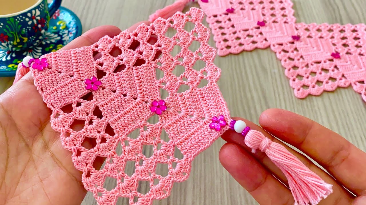SUPER IDEA HOW TO MAKE Perfect Crochet Serving and Coaster Model