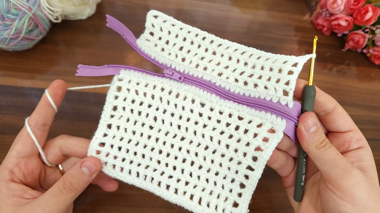 Wow!????VERY NICE and USEFUL IDEA WITH ZIPPER!????You will fell in love with the end result❗️Crochet BAG