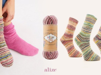 Alize Superwash Artisan ile İki Batik Çorap
