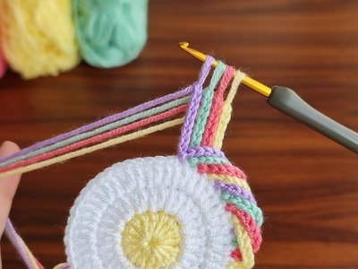 Amazing!.  ???? Super easy very useful crochet beautiful motif crochet coaster - Tığ işi örgü modeli. 