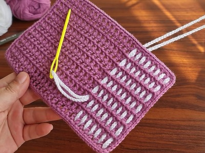 Amazing! ???? Very easy beautiful eye catching chain crochet knitting. Çok kolay harika tığ işi örgü. 
