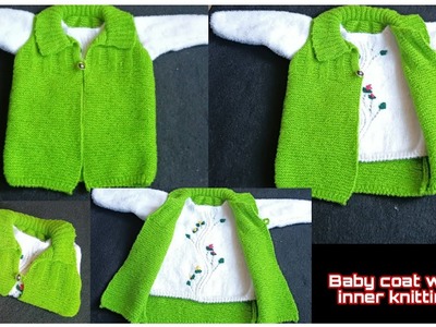 Baby Designer jacket knitting with inner