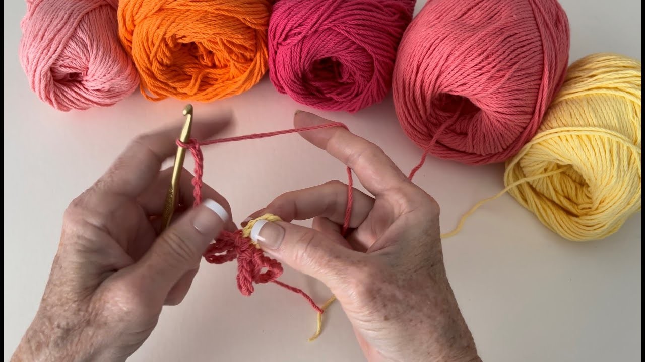 ???? Crochet - EASY & FAST HOW TO CROCHET PATTERN BEGINNER YouTube Video FLOWER Zinnia LEFT Hand Knit