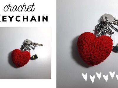 Crochet heart keychain | How to crochet heart for Valentine's Day