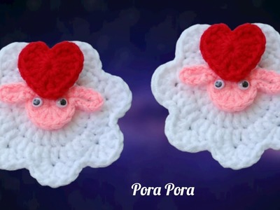 Crochet Love Sheep I Crochet Pocket Hug I Valentine Crochet Ideas