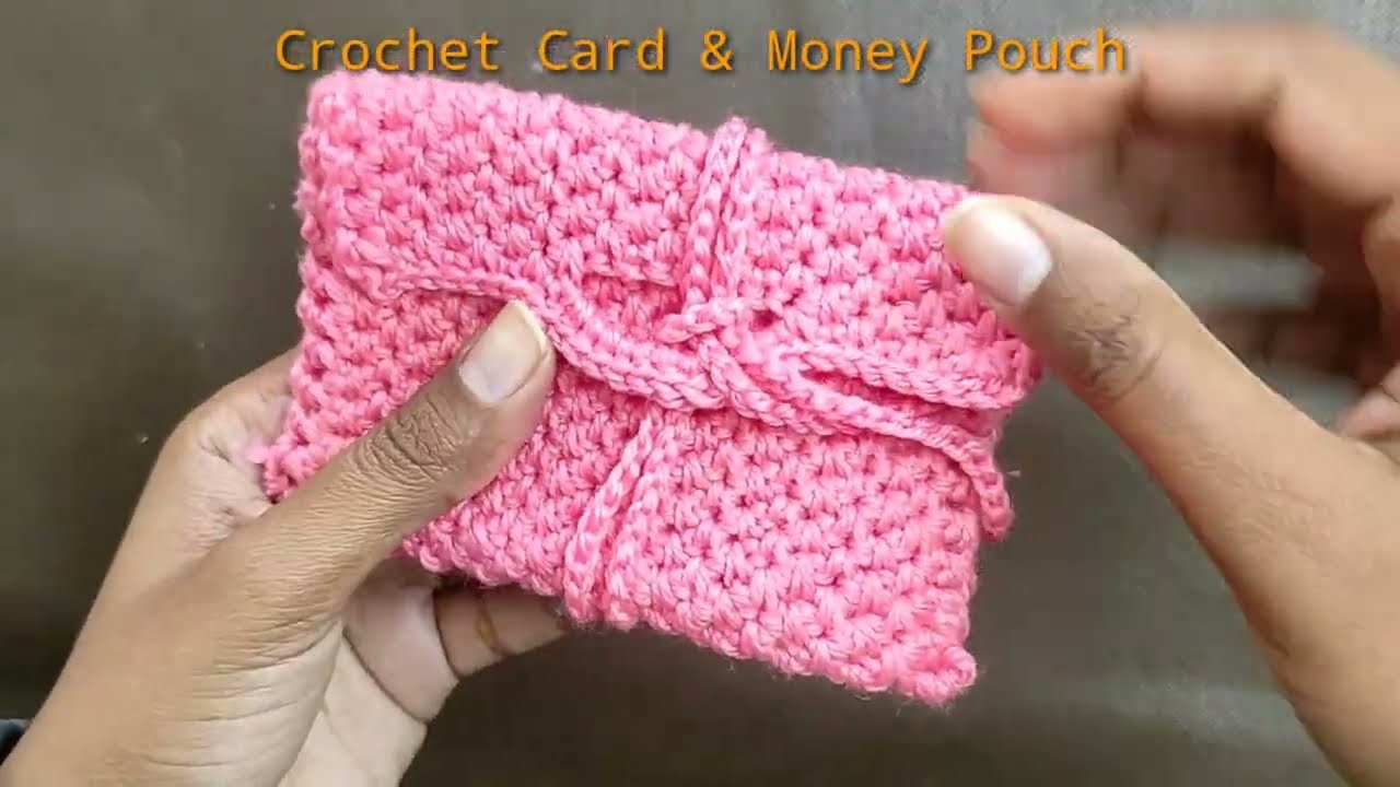 Crochet Money Pouch.Clutch - Crochet Card Holder.Wallet - How to Crochet Coin Purse.Clutch.Wallet