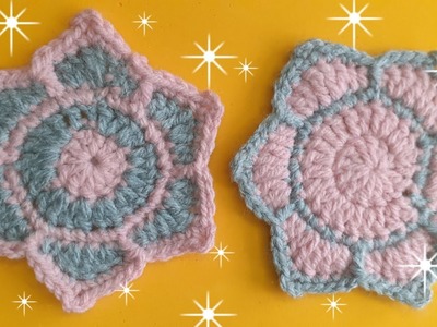 Crochet star motif 6-pointed ???? Crochet Motif Tutorial how to crochet a star ✡️ Six pointed tiny star