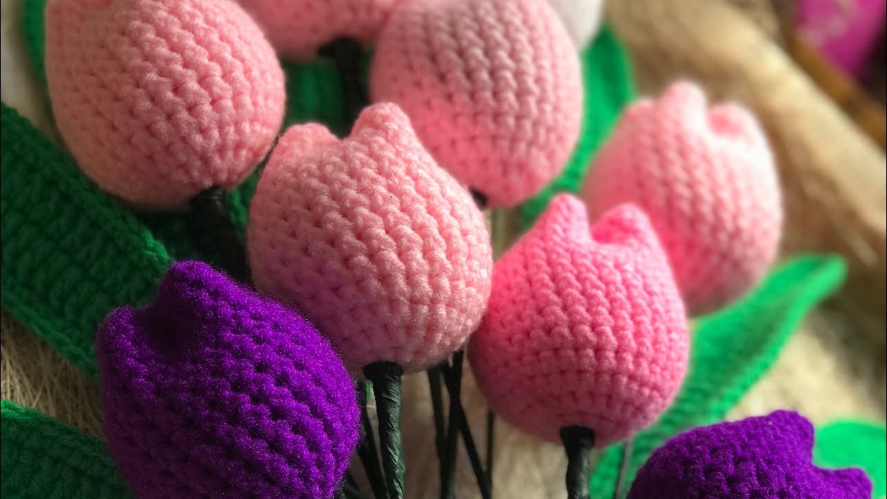 Crochet Tulip flower Easy pattern