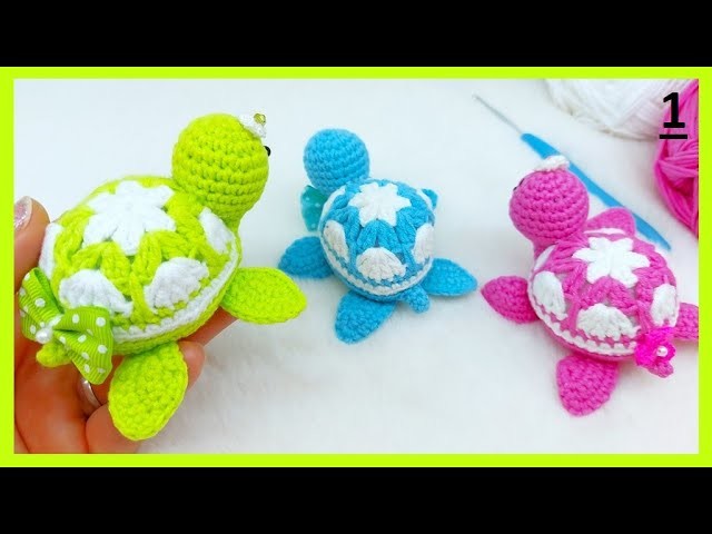Easy Crochet Turtle Tutorial 1|Free Amigurumi Animal Pattern for Beginners |Amigurumi Kaplumbağa
