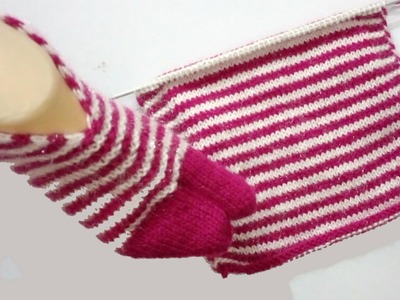 Easy Knitting Thumb Socks , Shoes , Slippers , Anguthey wali Jurab