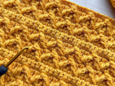 EASY & UNIQUE Crochet Pattern for BEGINNERS! ???????? AWESOME Crochet Stitch for Baby Blankets and Bags