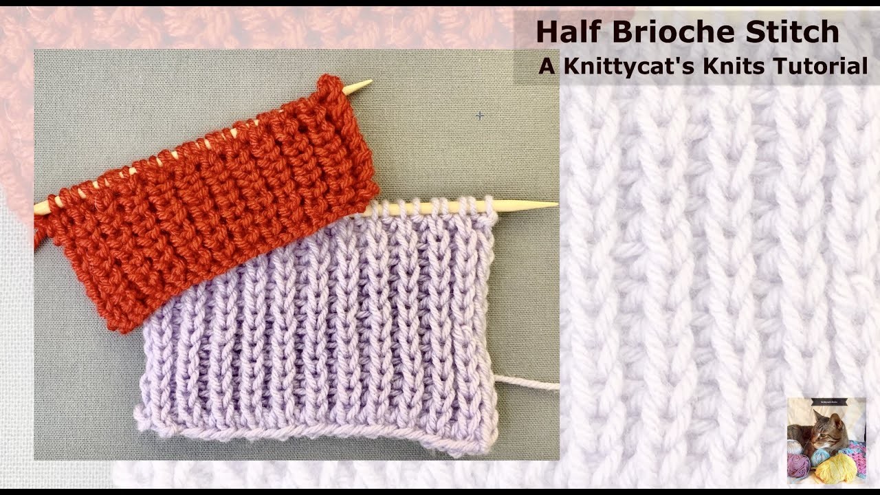 Half Brioche Stitch: a Knittycat's Knits Tutorial