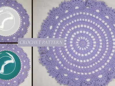 How to crochet easy round lace doily. table placemat | step by step tutorial | Afristylz Yarns