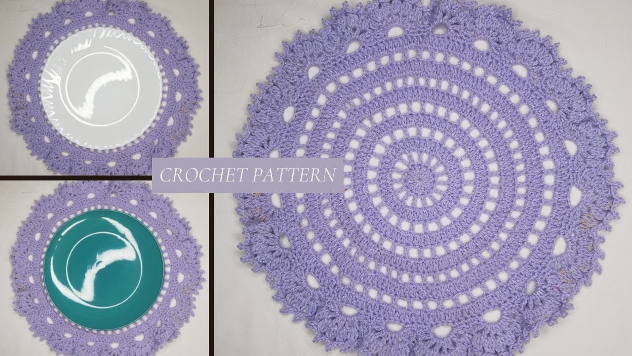 How to crochet easy round lace doily. table placemat | step by step tutorial | Afristylz Yarns