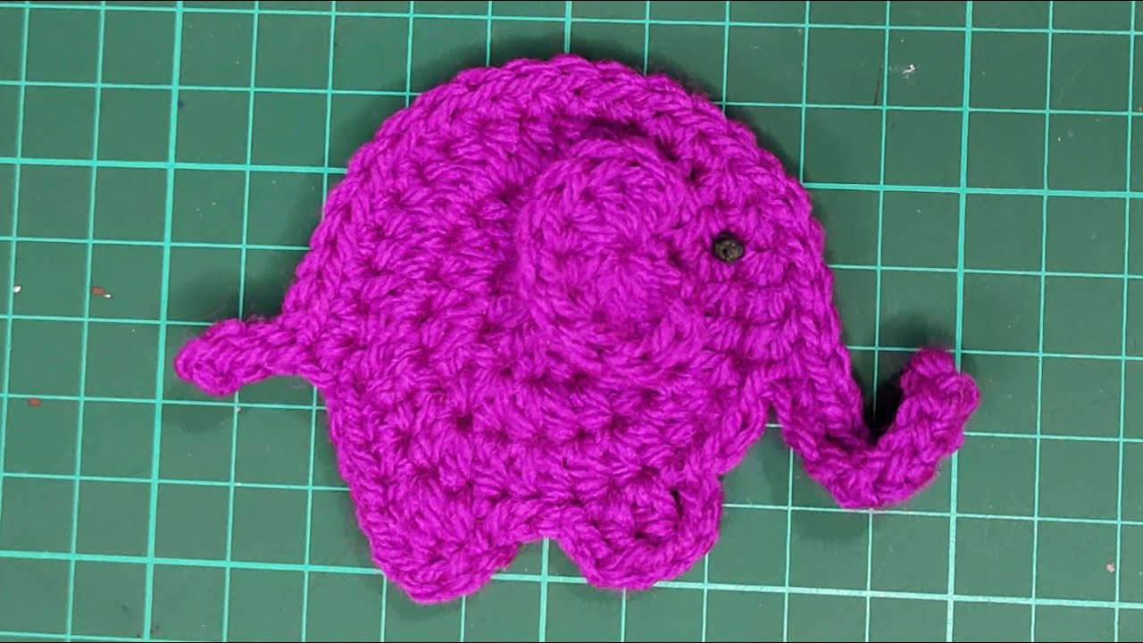 How to Crochet Elephant Applique | Free Crochet Pattern of Elephant Applique | Crochet Free Pattern