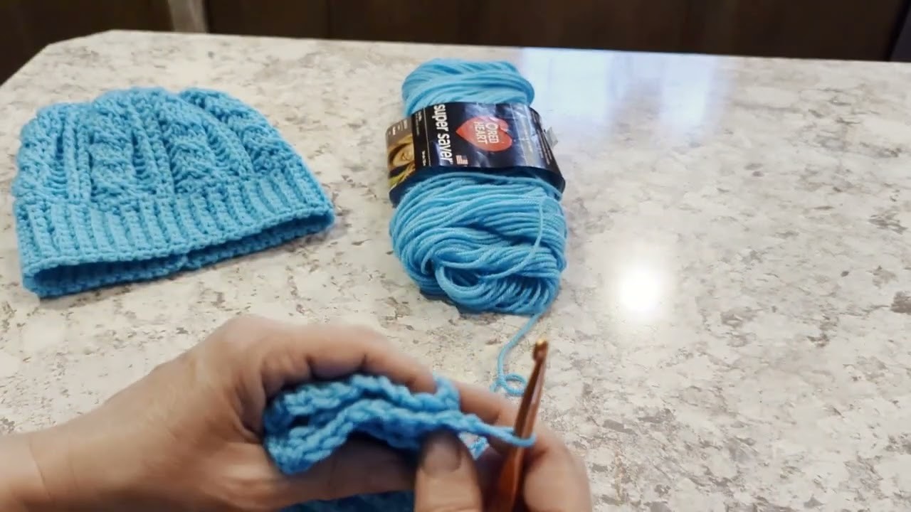 How to Crochet The JENNYSUE Bun Beanie.Hat - Cable Knit Hat