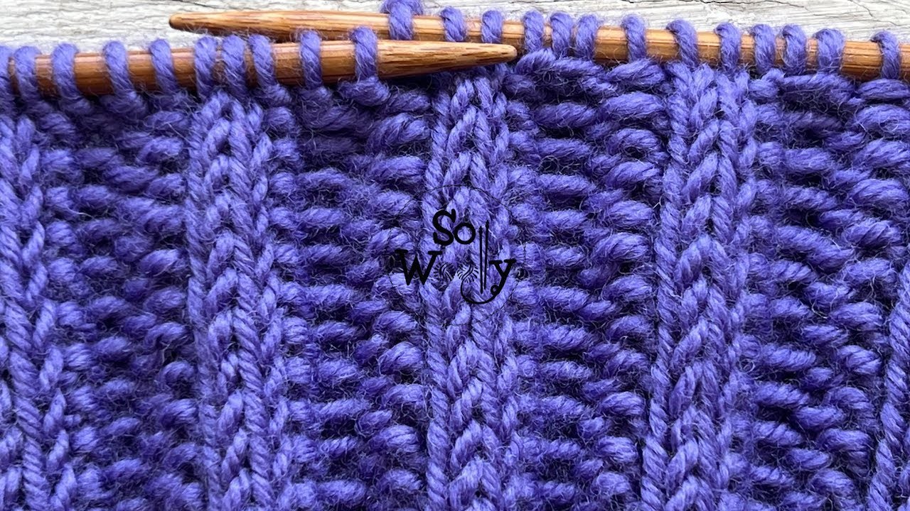 How to knit a Rib stitch without purling (2 rows only) - So Woolly