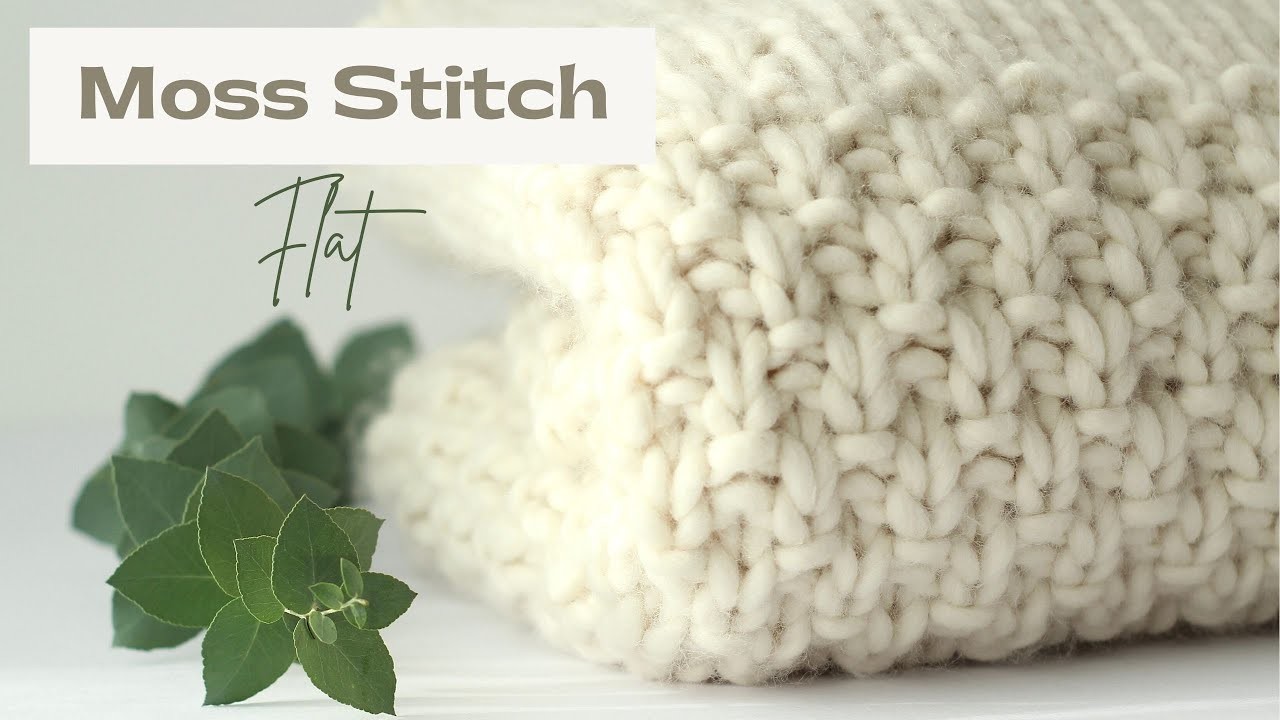 How to knit Moss Stitch | Flat and in the round