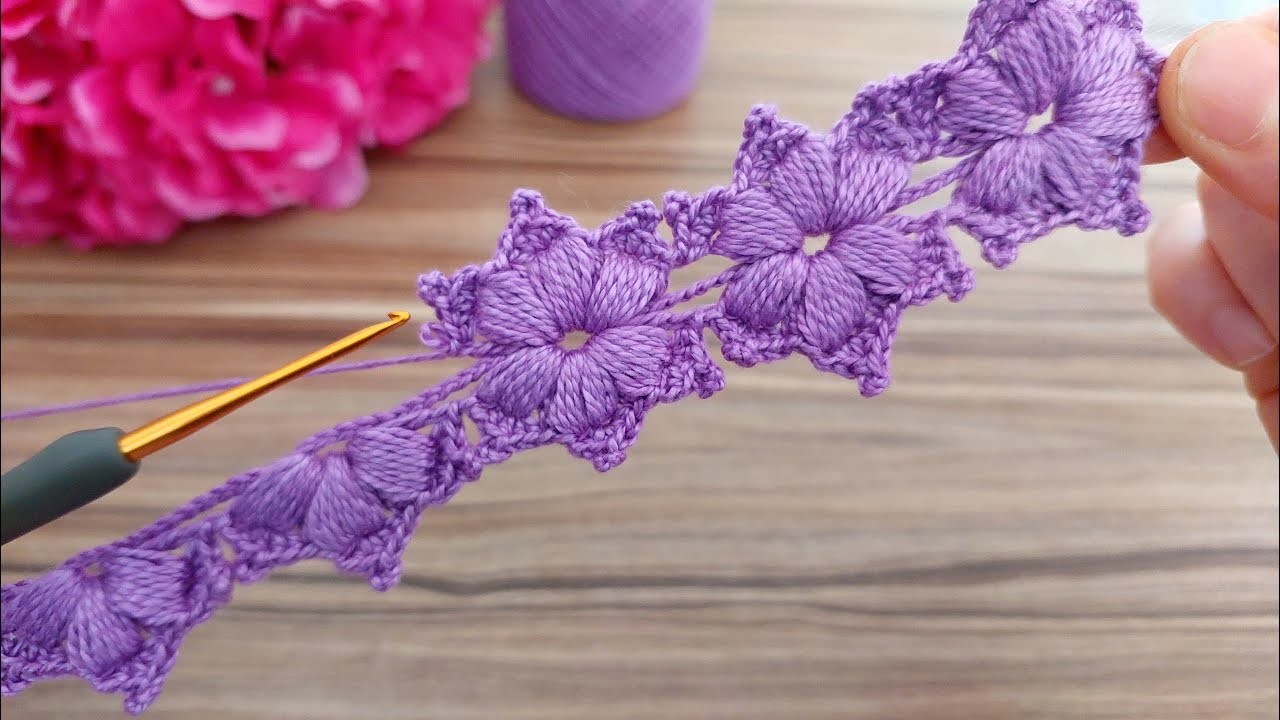 How to make crochet????Beautiful crochet flower motif Knitting pattern ????Tığ işi çiçek örgü Modeli