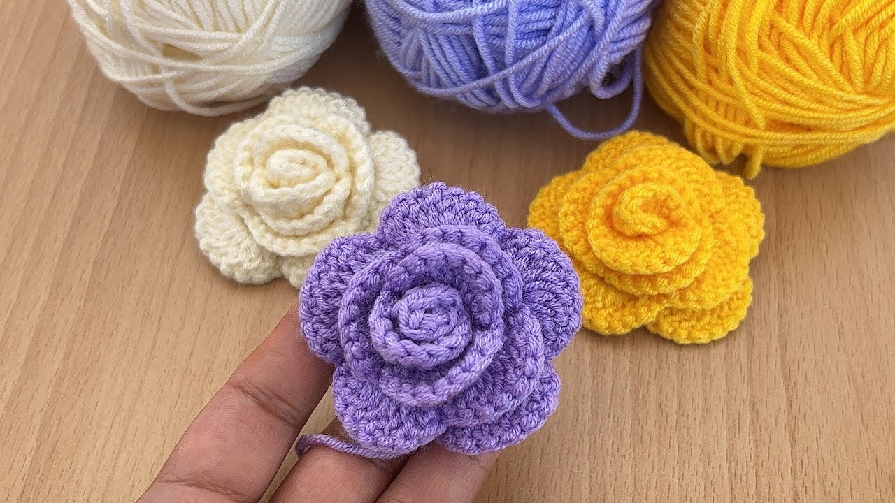 How to make crochet rose. easiest knit rose. multi-purpose rose. incredible beauty