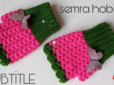 How to Make Easy Knitted Gloves #crochetgloves #knitting #crochet @semrahobi