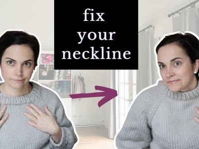 How to Tighten the Neckline of Your Knit Sweater