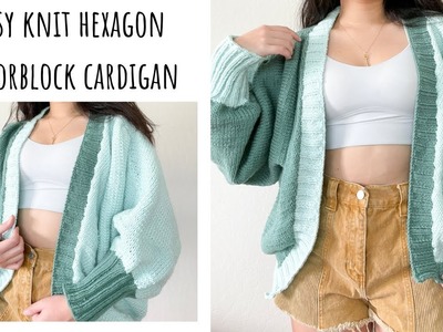 Knit Beginner Hexagon Cardigan Tutorial