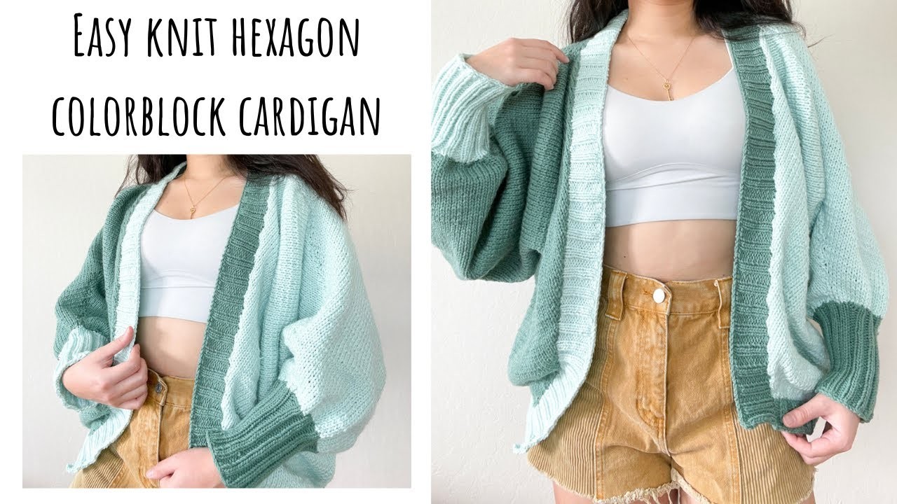 Knit Beginner Hexagon Cardigan Tutorial