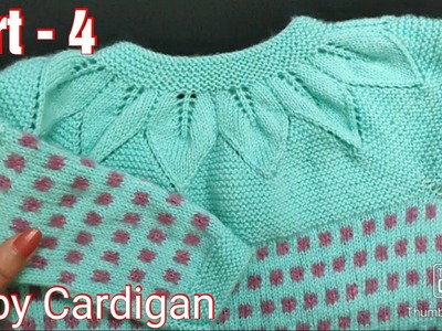 Knitting Baby Cardigan : Step by Step Top to Down(Part-4) (Hindi) Jasbir Creations