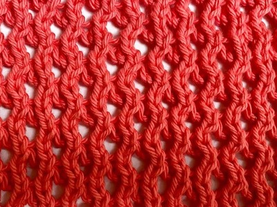 Lace knitting pattern for beginners 4-rows