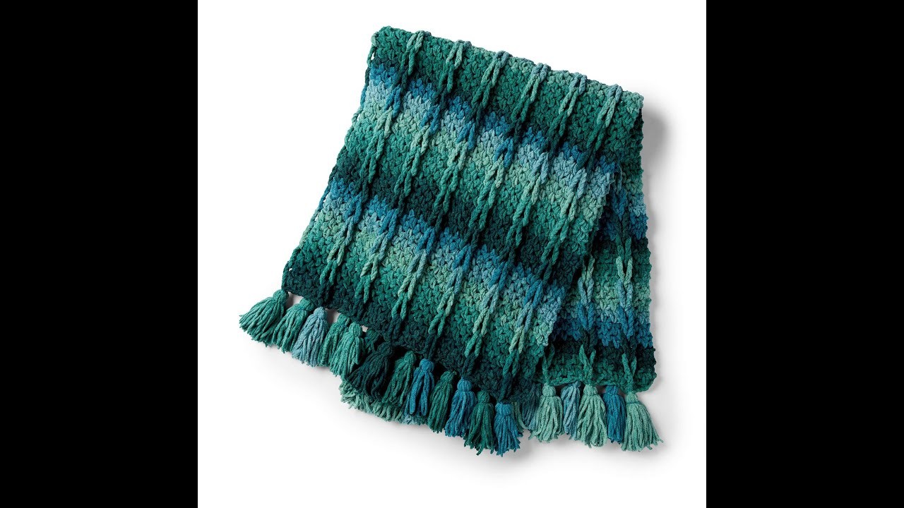 Learn How to Make the Bernat Mock Cable Crochet Blanket - Yarnspirations Lunch and Learn with Moogly