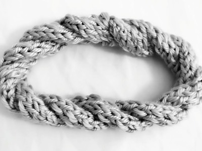 Loom Knit a Rope Braid Headband for beginners