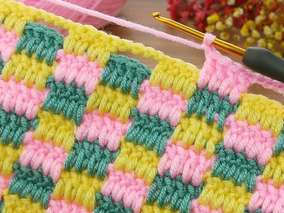 Perfect???????? very easy colorful crochet baby blanket model explanation #crochet #knitting