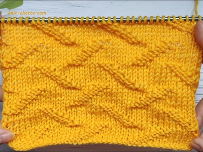 Relief Stitch Knitting Pattern| Reliefmuster stricken| Punto a rilievo ai ferri| Punto relieve tejer