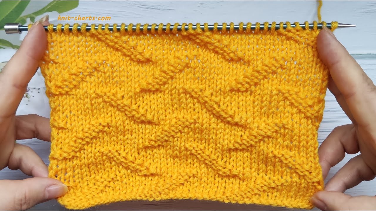 Relief Stitch Knitting Pattern| Reliefmuster stricken| Punto a rilievo ai ferri| Punto relieve tejer