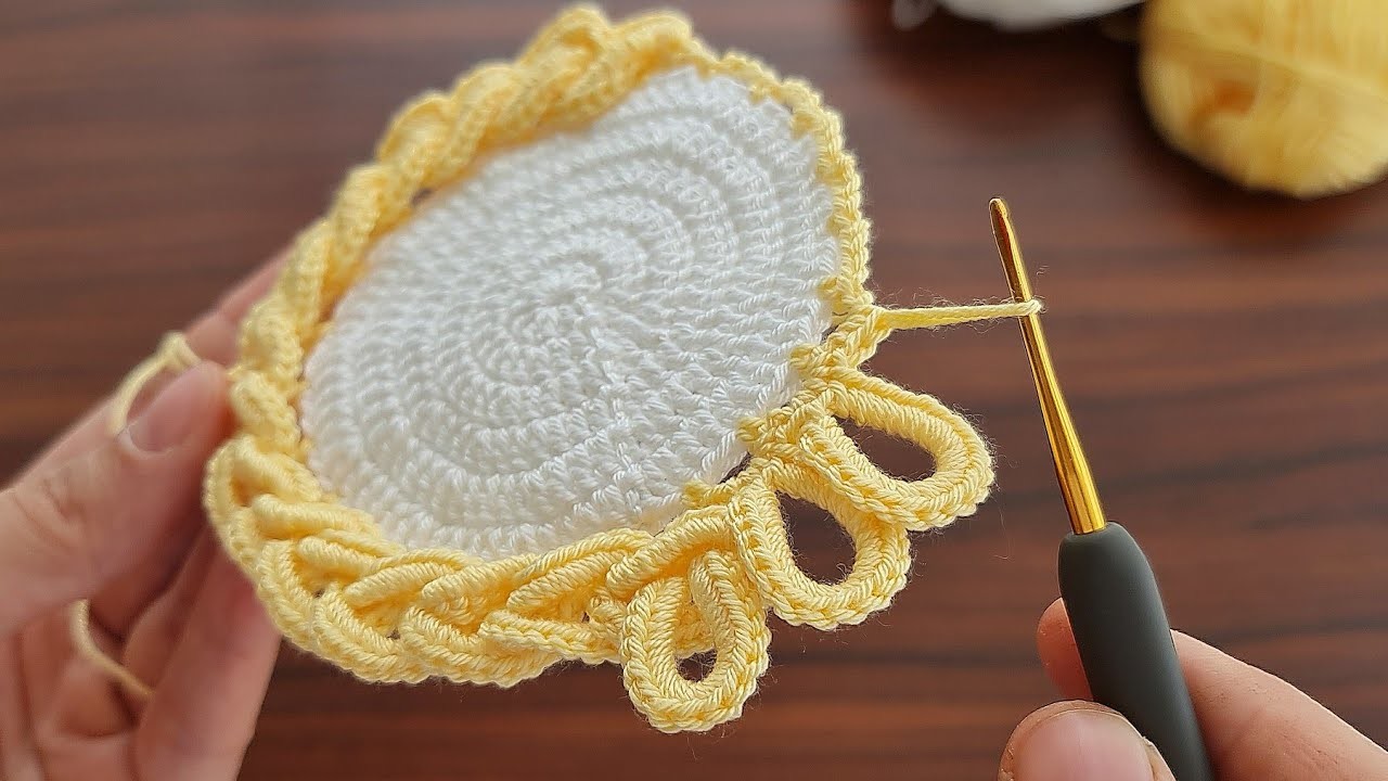 SUPERB BEAUTIFUL✔MUY BONİTO Super easy How to crochet a coaster supla make order sell.????