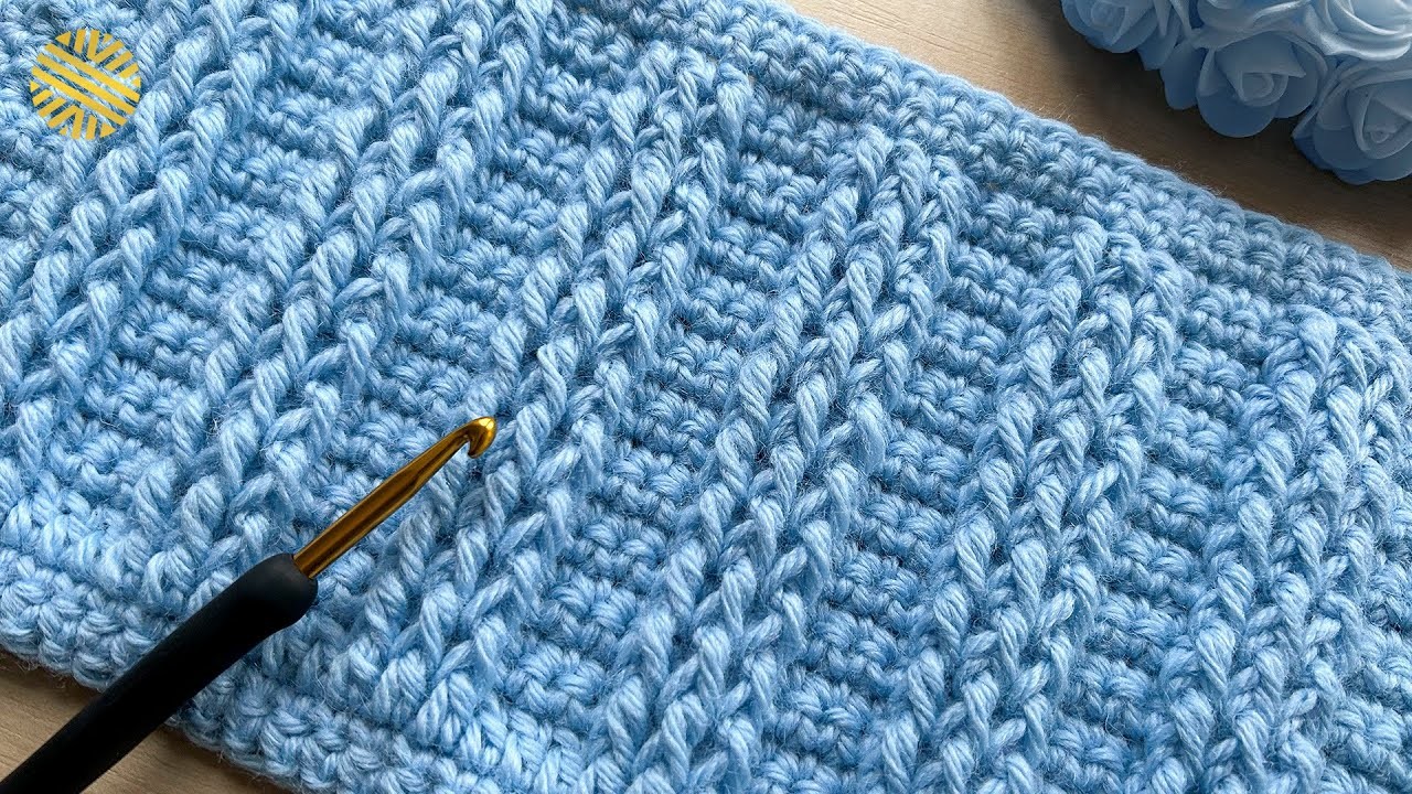 The Most Easy Crochet Pattern with Border for Beginners! ???? Pretty Crochet Stitch for Baby Blankets